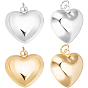 6шт 2 цвета экологически чистые латунные подвески, без кадмия и без свинца, с целью перехода в кольце, сердце прелести