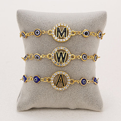 Alloy Adjustable Devil Eye Bracelet with Blue Eye - European and American Style