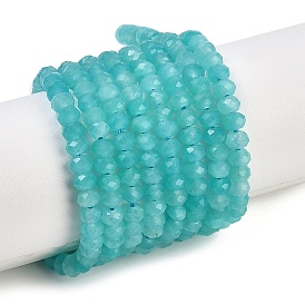 Natural Amazonite Beads Strands, Faceted, Rondelle