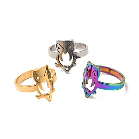 201 кольцо с изображением совы из нержавеющей стали для женщин