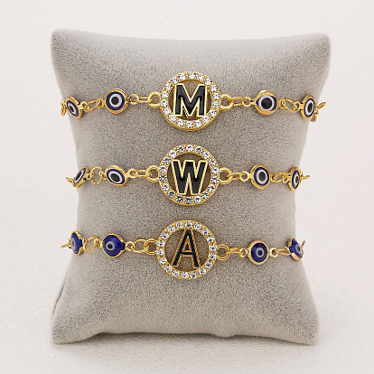 Alloy Adjustable Devil Eye Bracelet with Blue Eye - European and American Style