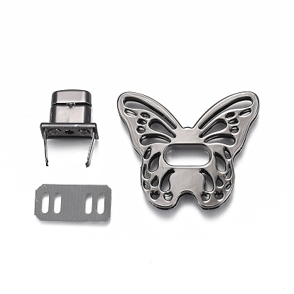 Alloy Bag Twist Lock Clasps, Handbags Turn Lock, Bag Replacement Accessories, Butterfly
