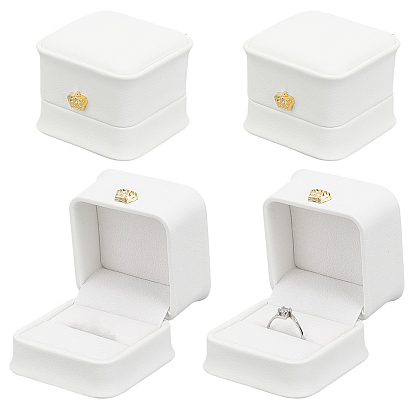 Caja del anillo de cuero de la pu, caja plegable, plaza