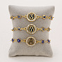 Alloy Adjustable Devil Eye Bracelet with Blue Eye - European and American Style