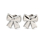 304 Stainless Steel Stud Earrings for Women, Bowknot