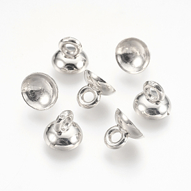 Bails de pendentif de capuchon de perle en plastique, pour pendentifs globe cover