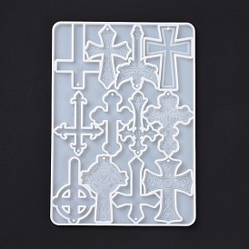 DIY Cross Pendants Silicone Molds, Resin Casting Molds, For UV Resin, Epoxy Resin Jewelry Making, Halloween Theme