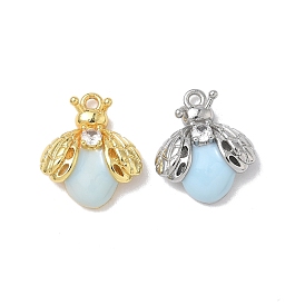 Латунные микро проложить кубического циркония подвески, насекомое, с эмалью, стойки покрытие, долговечный, без кадмия и без свинца