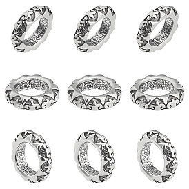 304 Stainless Steel Beads, Large Hole Beads, Ion Plating (IP), Ring