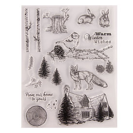 Sellos navideños de silicona transparente, para diy scrapbooking, álbum de fotos decorativo, hacer tarjetas, hojas de sellos, árbol de Navidad