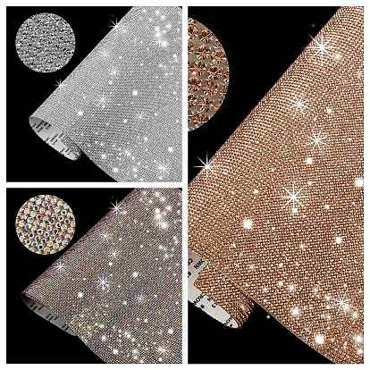 Self-Adhesive Rhinestone Stickers, Crystal Gems Decals, for Vehicle Decoration, Flat Round