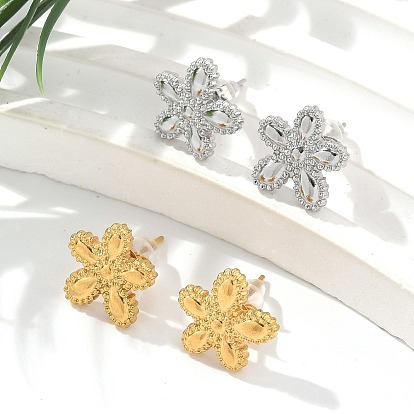 304 из нержавеющей стали серьги, цветок