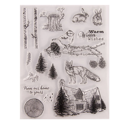 Christmas Clear Silicone Stamps, for DIY Scrapbooking, Photo Album Decorative, Cards Making, Stamp Sheets, Christmas Tree