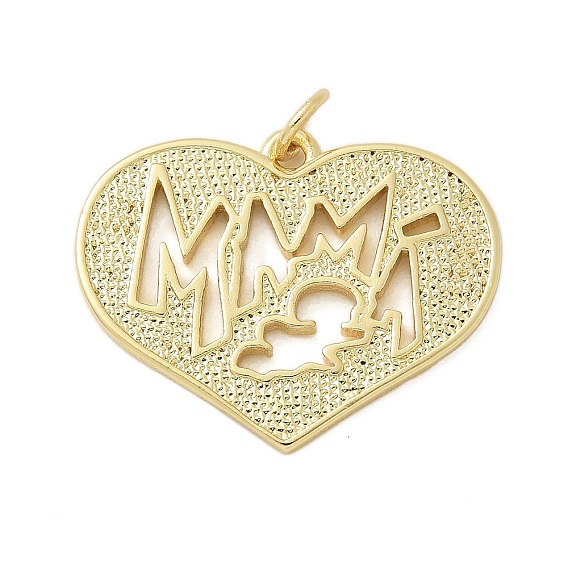 Латунные подвески, сердце прелести, с целью перехода в кольце, стойки покрытие, без кадмия и без свинца, долговечный