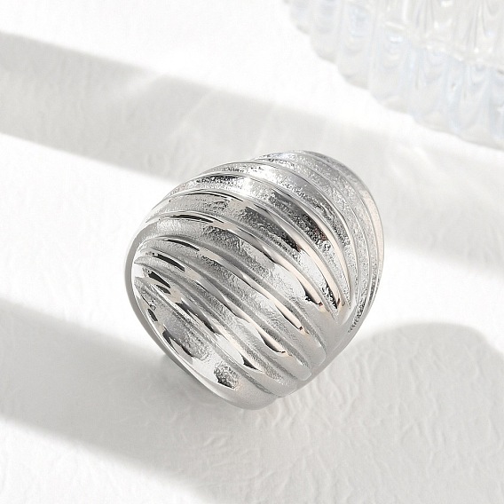 304 Stainless Steel Finger Rings, Nuggets