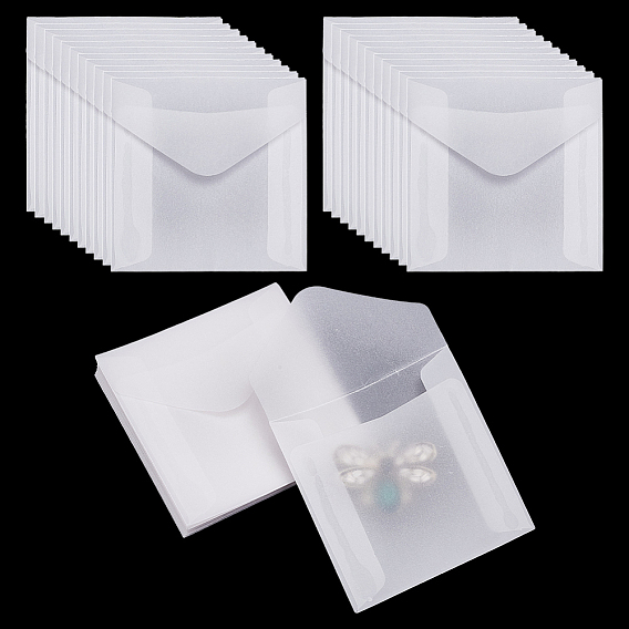Пустые конверты из кальки, полупрозрачный конверт, квадратный