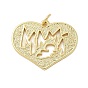 Латунные подвески, сердце прелести, с целью перехода в кольце, стойки покрытие, без кадмия и без свинца, долговечный