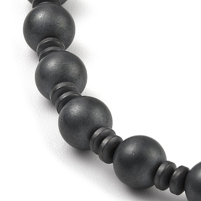 Synthetic Non-Magnetic Hematite Beaded Bracelets, Round