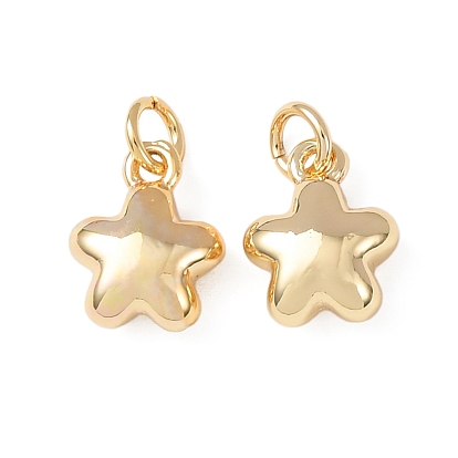 Латунные подвески, звезды прелести, без кадмия и без свинца, стойки покрытие, долговечный, с целью перехода в кольце