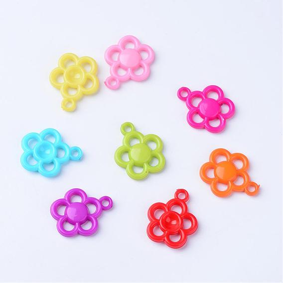 Opaque Acrylic Pendants, Flower