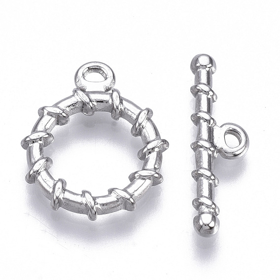 304 Stainless Steel Toggle Clasps, Ring