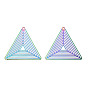 304 подвески из травленого металла из нержавеющей стали, треугольный шарм
