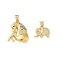 Латунные микро проложить кубического циркония подвески, стойки покрытие, животное, без свинца и без кадмия, долговечный, реальный 18 k позолоченный