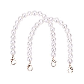 Ручка из искусственного жемчуга из акрила, с цинковым сплавом застежками омаров коготь, для замены ремней для мешков