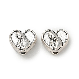 Сплавочные бусины, сердце с богиней