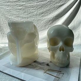 DIY Candle Making Silicone Statue Molds, Portrait Sculpture Resin Casting Molds, Skull