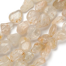 Brins de perles de topaze blanche naturelle, nuggets