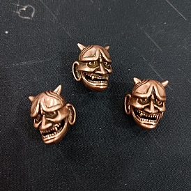 Brass European Beads, Large Hole Bead, Long-Lasting Plated, Cadmium Free & Nickel Free & Lead Free, Devil