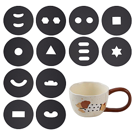 12Набор шаблонов для акриловых краев из черной глины, разнообразные