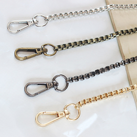 Iron Handbag Chain Straps, with Clasps, for Handbag or Shoulder Bag Replacement