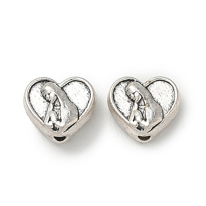 Сплавочные бусины, сердце с богиней