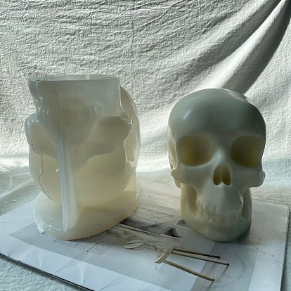DIY Candle Making Silicone Statue Molds, Portrait Sculpture Resin Casting Molds, Skull