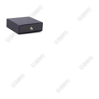 8 Caja para joyas con cajón de papel cuadrado de 10 piezas, con remache de latón, para pendiente, embalaje de regalos de anillos y collares