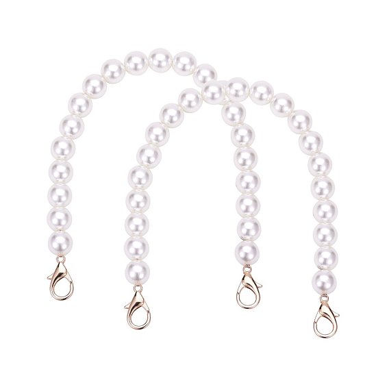 Ручка из искусственного жемчуга из акрила, с цинковым сплавом застежками омаров коготь, для замены ремней для мешков