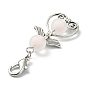Transparent Frosted Acrylic Pendant Decorations, with Alloy Lobster Claw Clasps, Angel