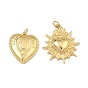 Латунные подвески, сердце прелести, долговечный, без кадмия и без свинца, стойки покрытие