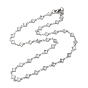 304 Stainless Steel Rhombus Link Chain Necklaces