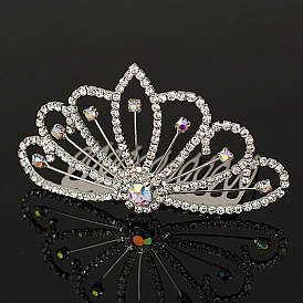 Sparkling Peacock Hair Clip with Multiple Rhinestones for Women's Hairstyles