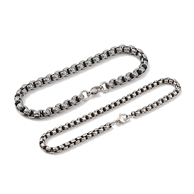 304 Stainless Steel Box Chain Bracelets for Men