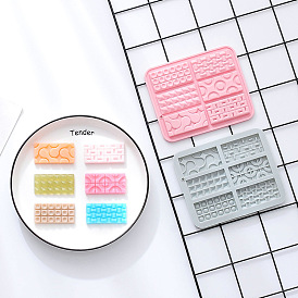 Silicone Chocolate Cookie Candy Molds, with 6 Mixed Shapes Cup, Baking Mold