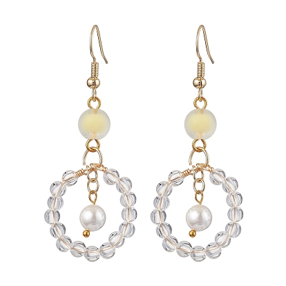 304 серьги из нержавеющей стали с акриловыми заклепками, плоско-круглые, золотые