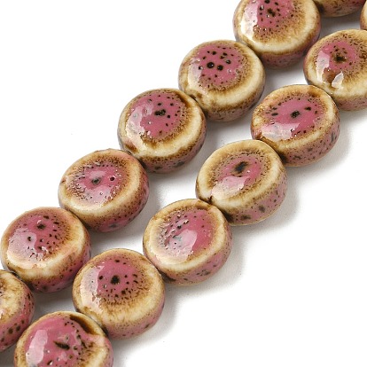 Фарфора ручной работы бисер нитей, плоско-круглые