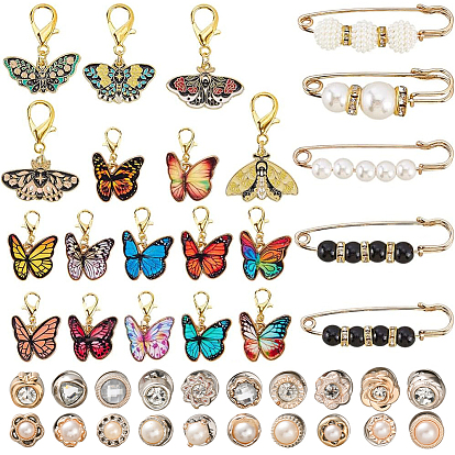 Подвески из эмали из сплава и брошь в виде английской булавки из сплава, килт булавка для утяжки талии брюки женские