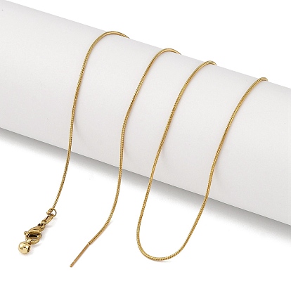 Ion plaing(ip) 304 ожерелья из нержавеющей стали с круглыми змеями, регулируемые слайдерные ожерелья для женщин