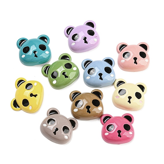 Непрозрачные кабошоны из смолы, панда
