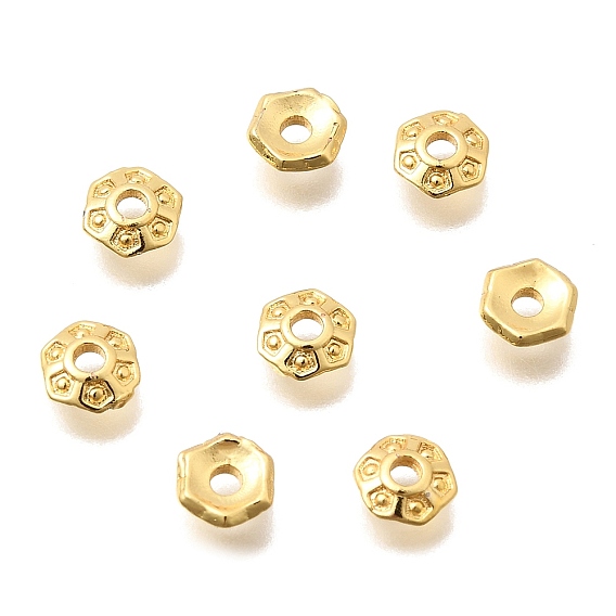 Шапочки и конусы для бусин, латунные, цветок, без кадмия и без свинца, стойки покрытие, долговечный